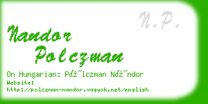 nandor polczman business card